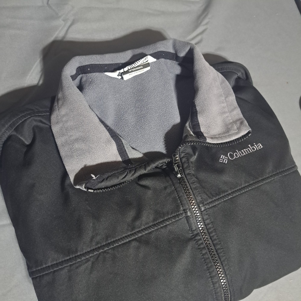 Columbia Men's LARGE Interchange Full‎ Zip Black Long Sleeve Jacket
